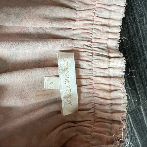 LoveShackFancy Silk Pomegranate Floral Metallic Skirt - Picture 7 of 14